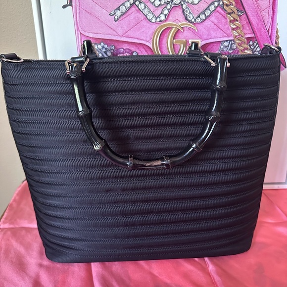 Gucci Black Canvas Bamboo handbag - Picture 5 of 14